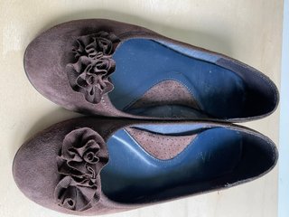 3 Pares Bailarinas )Moradas y marrones.Talla 37