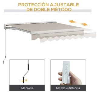 Toldo Retráctil Eléctrico/Manual 250x200cm