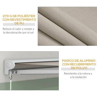 Toldo Retráctil Eléctrico/Manual 250x200cm