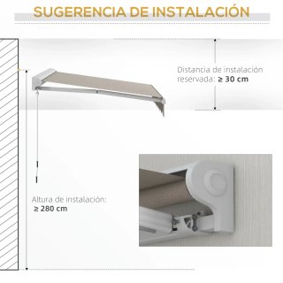 Toldo Retráctil Eléctrico/Manual 250x200cm