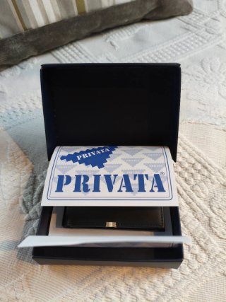 Portafoglio in pelle nera Privata per uomo
