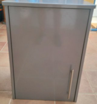 Armario de cocina metálico gris