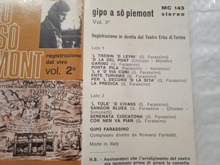 Gipo Farassino A sò Piemont Vol.2 Musicasetta
