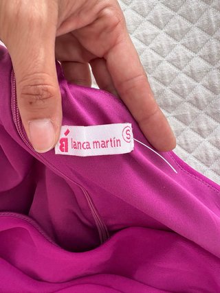 Vestido fiesta hombro descubierto rosa