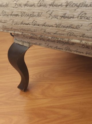 Sillón Orejero Vintage Tela Madera