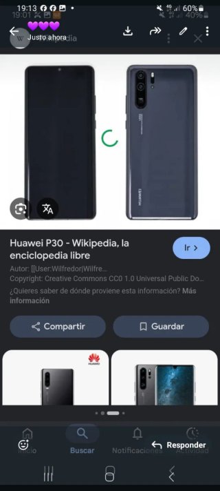 Huawei P30 Negro/Gris