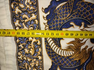 Camisa estampada dragones beige y azul