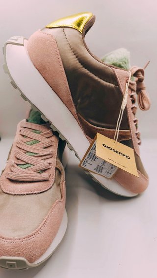 Gioseppo Zapatillas Piel Rosa y Beige Anatómicas