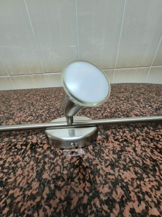 Regleta LED 3 focos acero inoxidable