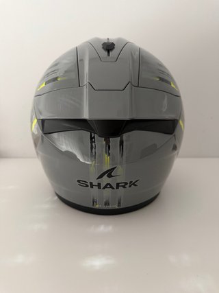 Casco Shark Gris con Diseño Rayas