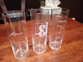 18 Vasos de tubo cristal Fortuna