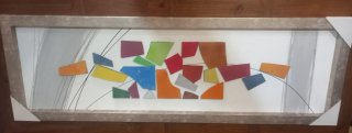Cuadro moderno multicolor cristal