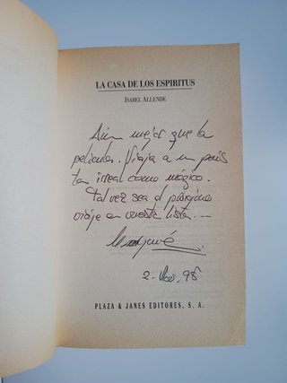La casa de los espíritus, novela de Isabel Allende
