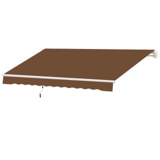 Toldo Marrón Brazo Articulado y Manivela