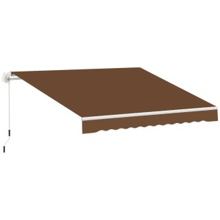 Toldo Marrón Brazo Articulado y Manivela