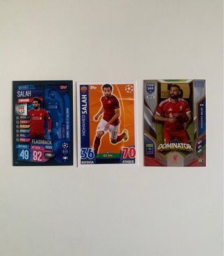 3 Cromos de Fútbol Mohamed Salah