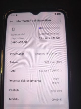 Cellulare OPPO A78 5G Nero, SENZA SCATOLA, SENZA RICARICATORE