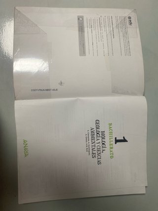 Libro Biología y Geología 1 Bachillerato