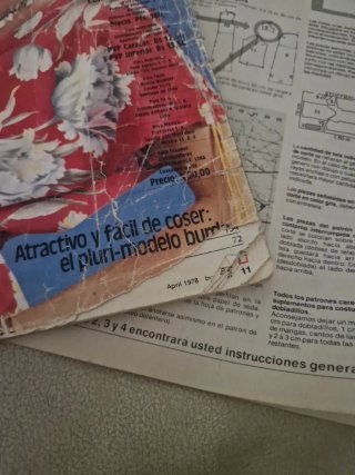 Revista Burda Abri 1978, con patrones