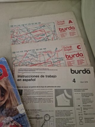 Revista Burda Abri 1978, con patrones