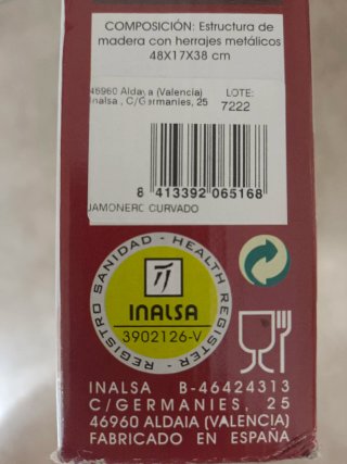 Jamonero Columna Curvada