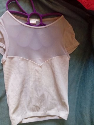 Top Stradivarius XS Malla Transparente