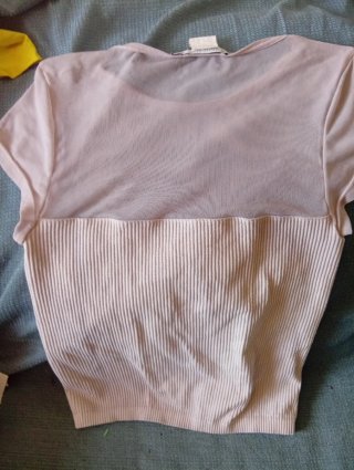 Top Stradivarius XS Malla Transparente