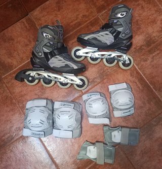 Patines en línea Oxelo y protecciones 41