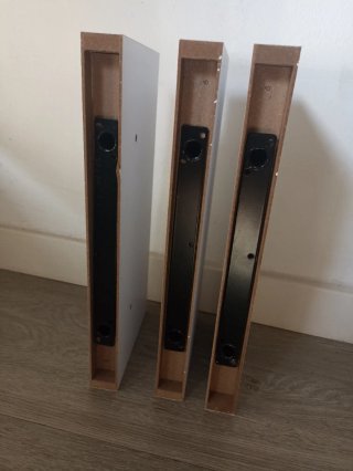 3 Baldas blancas rectangulares