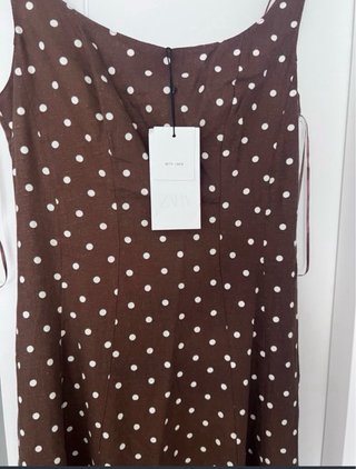 Vestido Zara Marrón Lunares