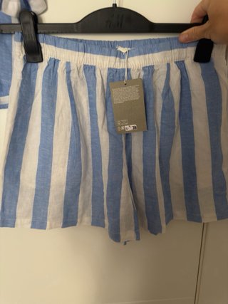 Conjunto pijama rayas azul y blanco