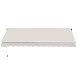 Toldo de Pared Aluminio y Polié Beige