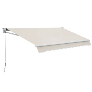 Toldo de Pared Aluminio y Polié Beige