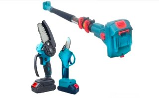 Kit Potatura Motosega 6" + Forbice Cesoia + Asta