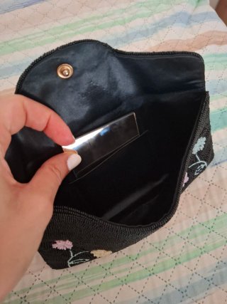 Pochette vintage perline