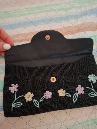 Pochette vintage perline