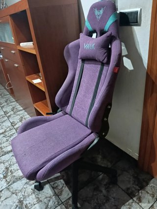 Silla de escritorio VALK morada y turquesa