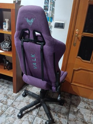 Silla de escritorio VALK morada y turquesa
