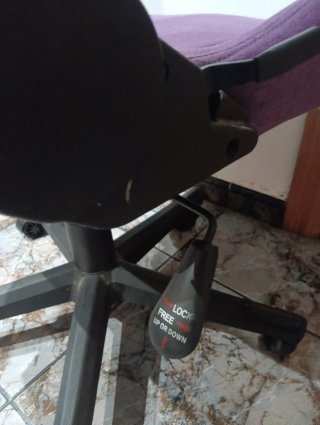 Silla de escritorio VALK morada y turquesa