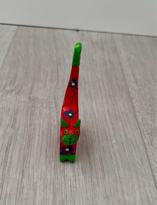 Anillero gato resina pintado a mano