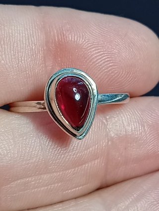 Anillo Plata Ley granate