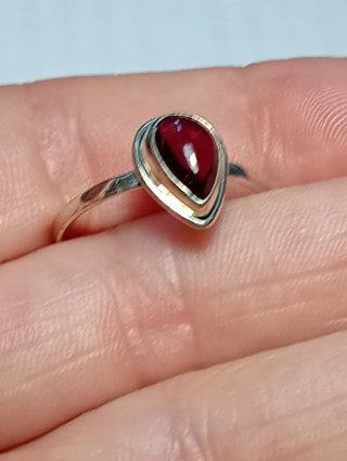 Anillo Plata Ley granate
