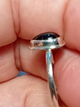 Anillo Plata Ley granate