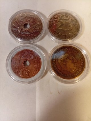 Lote 9 monedas A.XIII, II República, E.Español.