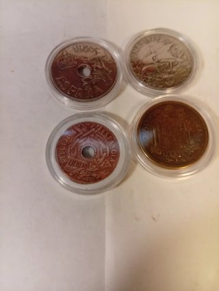 Lote 9 monedas A.XIII, II República, E.Español.