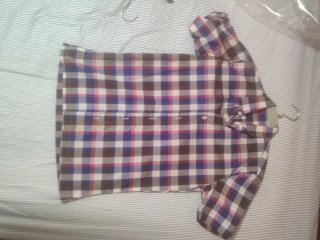 Camisa cuadros niño azul y rosa