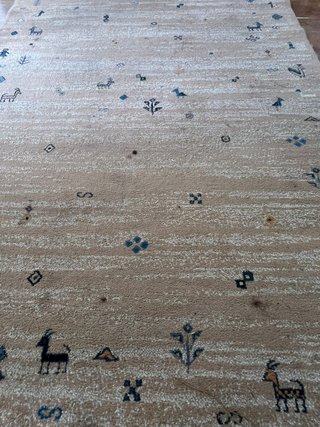 Alfombra beige 160x220 con diseño