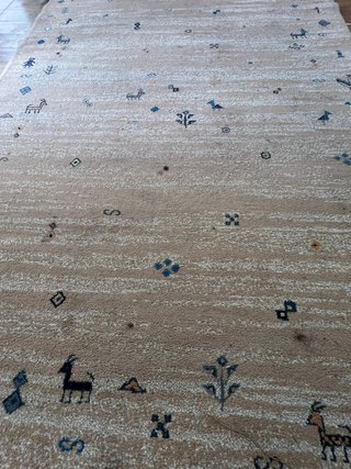 Alfombra beige 160x220 con diseño