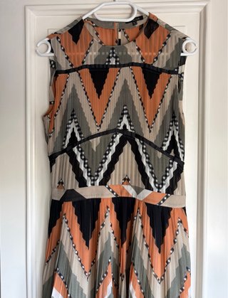 Vestido Massimo Dutti estampado zig-zag