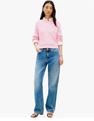 Tommy Hilfiger M Pullover Maglione Donna Rosa NUOV